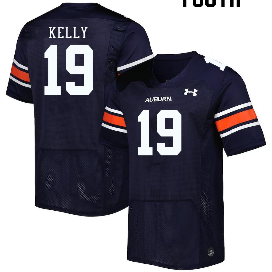 Youth #19 Omari Kelly Auburn Tigers College Football Jerseys Stitched-Navy